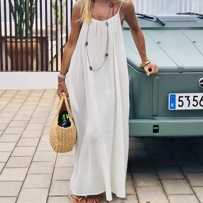 Vestido Luna Backless — Largo Sin Espalda con Tirantes Ajustables