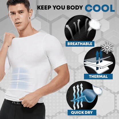 🔥Camiseta de compresión para hombre, corte ajustado, moldeadora del cuerpo